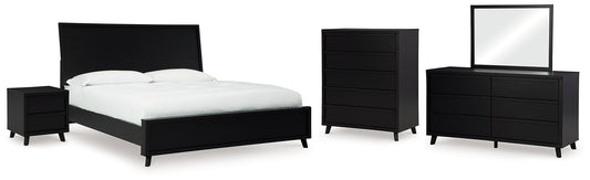 Danziar Queen Panel Bed, Dresser, Mirror, Chest and Nightstand