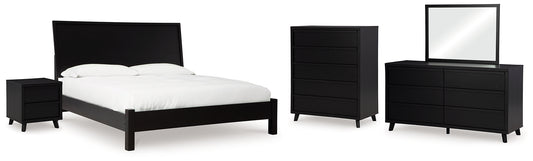 Danziar Queen Panel Bed, Dresser, Mirror, Chest and Nightstand