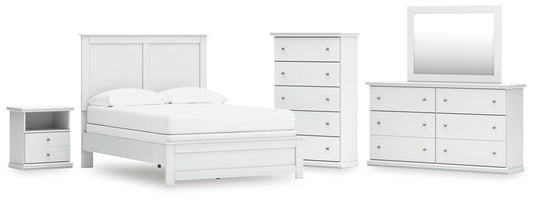Bostwick Shoals Full Panel Bed, Dresser, Mirror, Chest and Nightstand