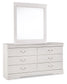 Anarasia Twin Sleigh Headboard, Dresser and Mirror