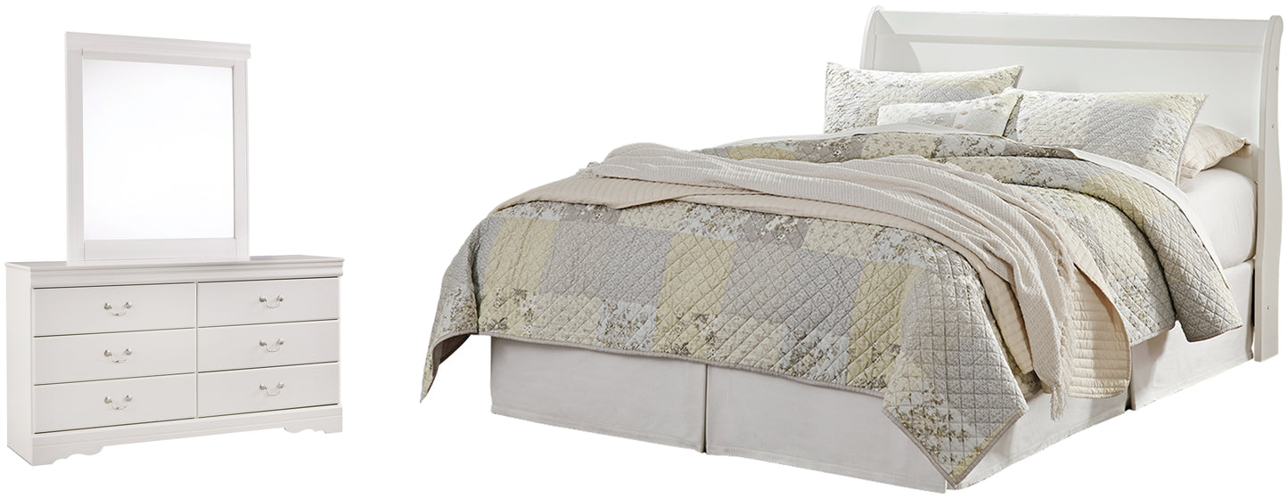 Anarasia Queen Sleigh Headboard, Dresser and Mirror