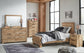 Hyanna Twin Panel Bed, Dresser, Mirror, Chest and Nightstand
