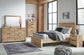 Hyanna Full Panel Storage Bed, Dresser, Mirror, Chest and Nightstand