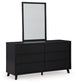 Danziar King Panel Bed, Dresser and Mirror