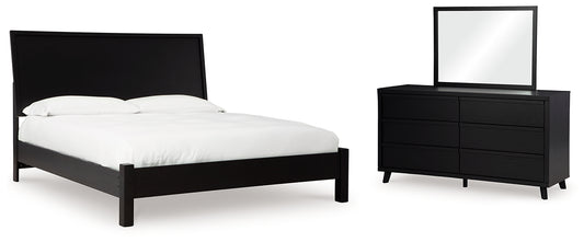 Danziar King Panel Bed, Dresser and Mirror