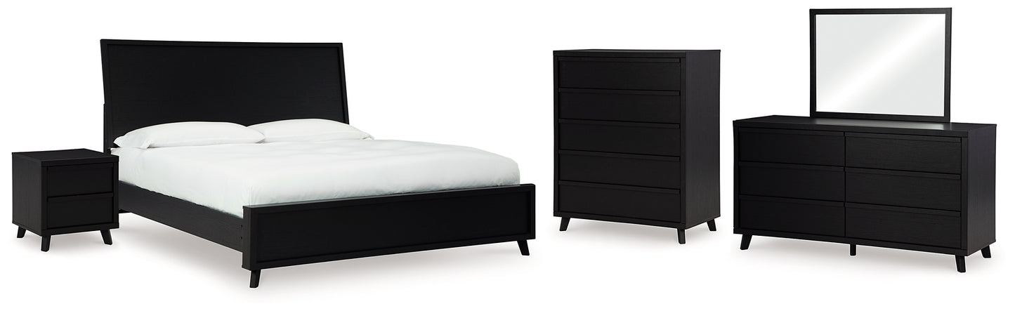 Danziar Queen Panel Bed, Dresser, Mirror, Chest and Nightstand