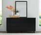Danziar Queen Slat Panel Bed, Dresser, Mirror and Nightstand