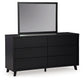 Danziar Queen Slat Headboard, Dresser, Mirror and Nightstand