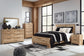 Hyanna King Panel Bed, Dresser, Mirror, Chest and Nightstand