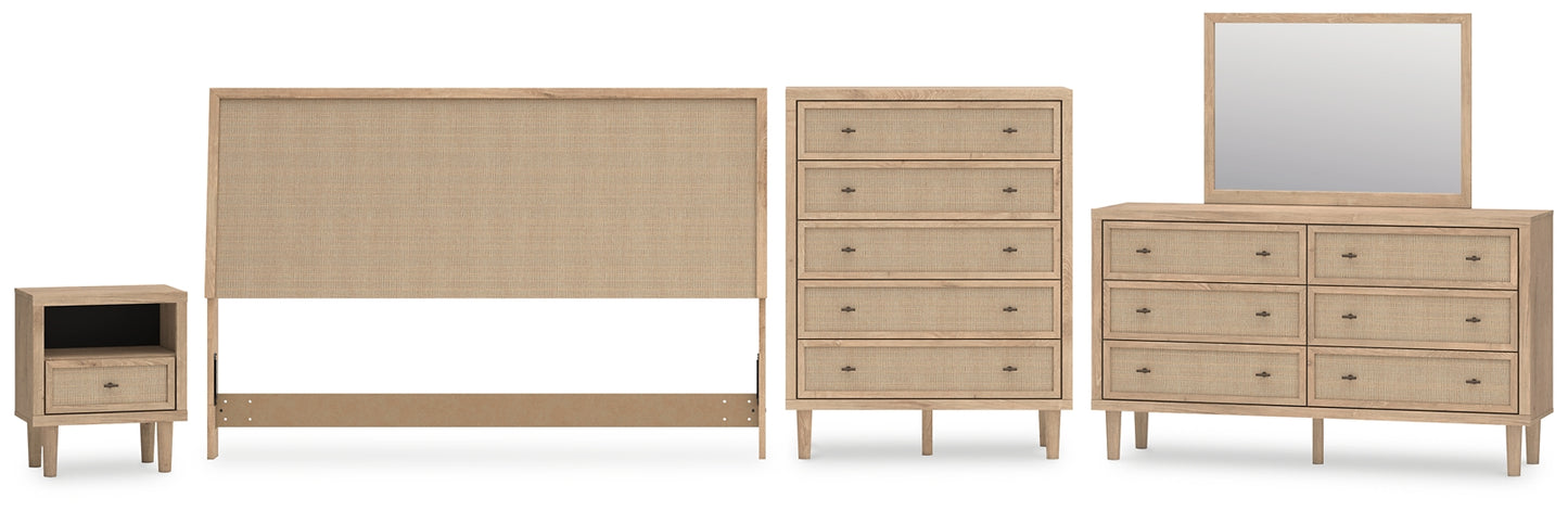 Cielden King Panel Headboard, Dresser, Mirror, Chest and Nightstand