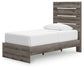 Graystorm Twin Panel Storage Bed, Dresser and Mirror