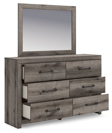 Graystorm King Panel Bed, Dresser and Mirror