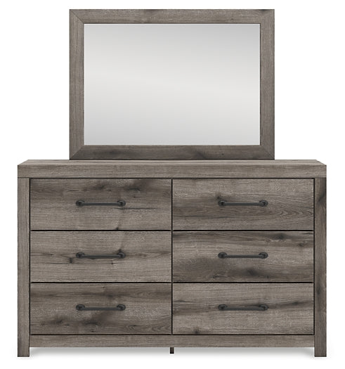 Graystorm King Panel Bed, Dresser and Mirror