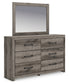 Graystorm Twin Panel Bed with Storage, Dresser, Mirror, Chest and Nightstand