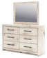 Lawroy Full Panel Headboard with Mirrored Dresser and Nightstand