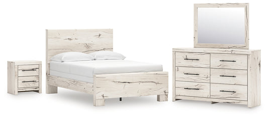 Lawroy Full Panel Bed, Dresser, Mirror and Nightstand