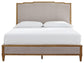 Sharlance King Upholstered Panel Bed, Dresser, Mirror and Nightstand