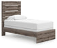 Graystorm Twin Panel Bed, Dresser, Mirror and Nightstand