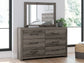 Graystorm Twin Panel Bed, Dresser, Mirror and Nightstand
