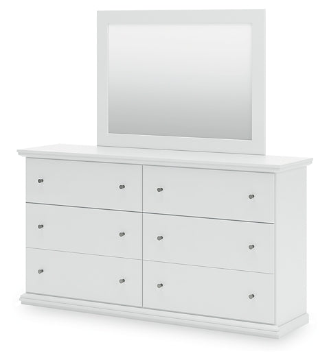 Bostwick Shoals King Panel Bed, Dresser, Mirror and Nightstand