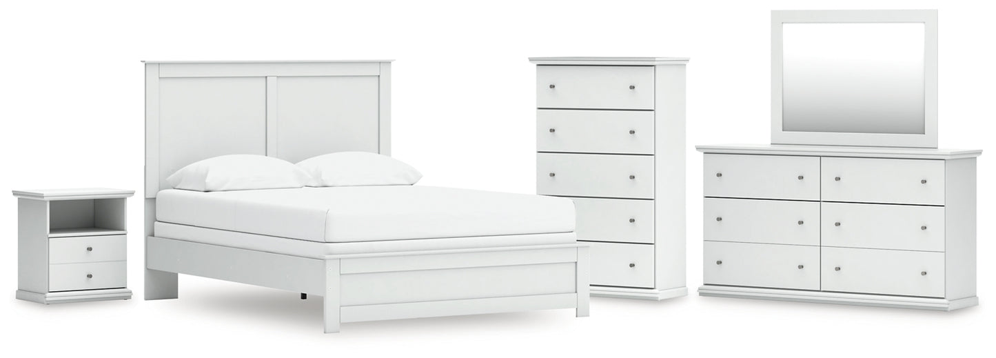 Bostwick Shoals Queen Panel Bed, Dresser, Mirror, Chest and Nightstand