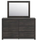 Hollivern Twin Panel Bed, Dresser, Mirror and Nightstand