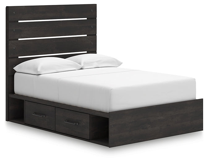Hollivern Full Panel Storage Bed, Dresser and Mirror