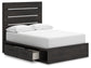 Hollivern Full Panel Storage Bed, Dresser, Mirror and Nightstand