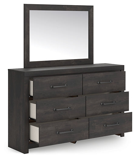 Hollivern Full Panel Bed with Storage, Dresser, Mirror, Chest and Nightstand