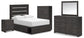 Hollivern Full Panel Bed with Storage, Dresser, Mirror, Chest and Nightstand