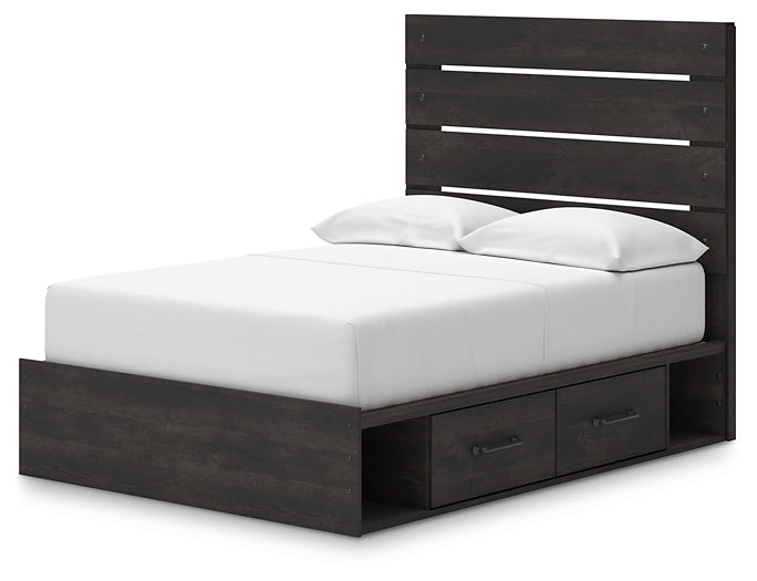 Hollivern Full Panel Bed with Storage, Dresser, Mirror, Chest and Nightstand