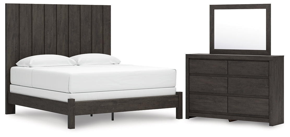 Fraluna King Panel Bed, Dresser and Mirror