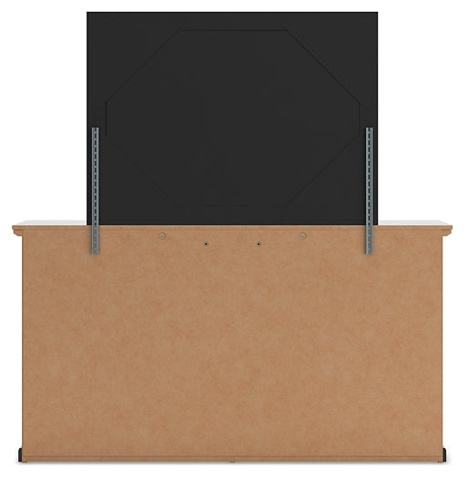 Maribel Twin Panel Bed, Dresser and Mirror