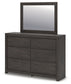 Fraluna King Panel Storage Bed, Dresser, Mirror and Nightstand