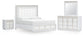 Chalanna King Upholstered Storage Bed, Dresser, Mirror and Nightstand