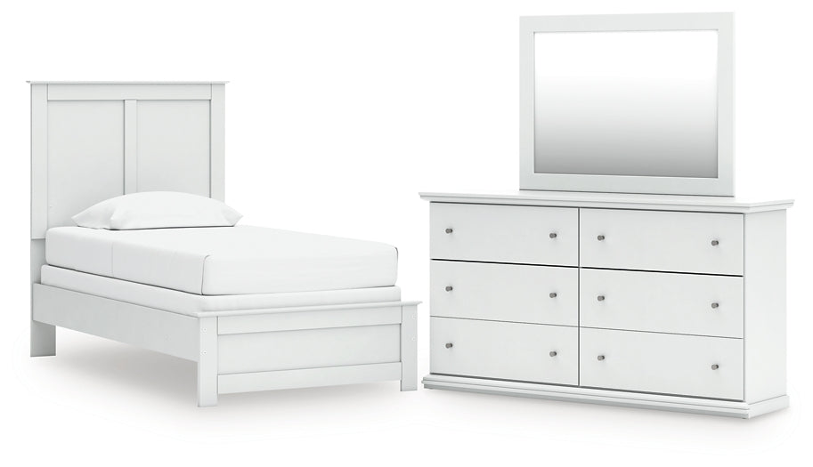 Bostwick Shoals Twin Panel Bed, Dresser and Mirror