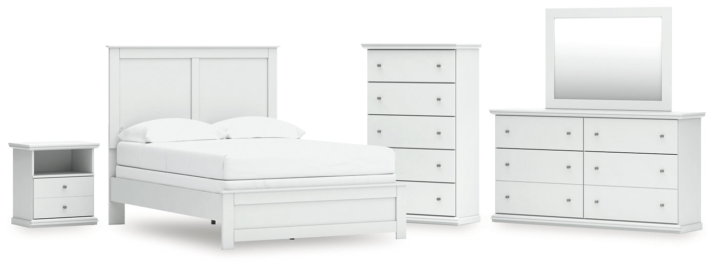 Bostwick Shoals Full Panel Bed, Dresser, Mirror, Chest and Nightstand