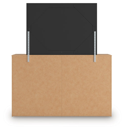 Aleaport Full Panel Bed with Mirrored Dresser