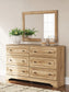 Aleaport Full Panel Bed with Mirrored Dresser
