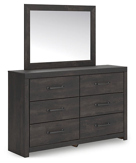 Hollivern Queen Panel Bed, Dresser and Mirror