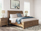 Feddinger King Storage Sleigh Bed with Mirrored Dresser, Chest and Nightstand
