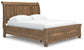 Feddinger California King Storage Sleigh Bed with Mirrored Dresser and Nightstand