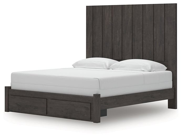 Fraluna King Panel Storage Bed, Dresser and Mirror
