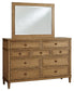 Sharlance King Upholstered Panel Bed, Dresser, Mirror, Chest and Nightstand