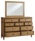 Sharlance King Upholstered Panel Bed, Dresser, Mirror, Chest and Nightstand