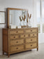 Sharlance King Upholstered Panel Bed, Dresser, Mirror, Chest and Nightstand