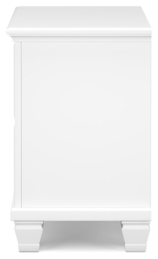 Fortman Queen Panel Storage Bed with Mirrored Dresser and Nightstand