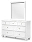 Fortman California King Panel Storage Bed, Dresser and Mirror