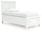 Fortman Twin Panel Storage Bed, Dresser and Mirror