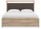 Kinlanni King Upholstered Panel Bed, Dresser and Mirror